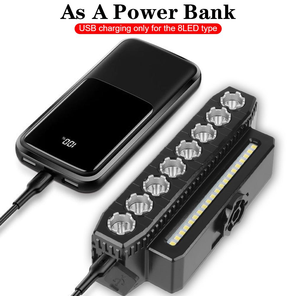 Портативные велосипедные фонари 6 режимов освещения 8/5 светодиодов 20/12 SMD мотоциклетные прожекторы универсальный водонепроницаемый фонарик перезаряжаемый светодиодный налобный фонарь