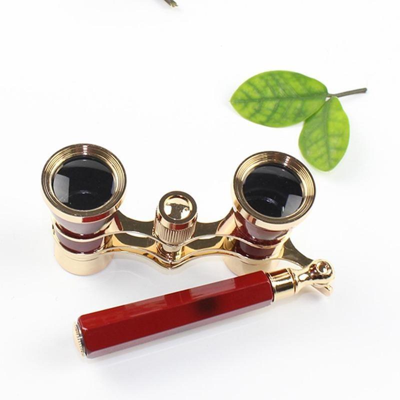Бинокулярный телескоп, антикварные женские оперные очки 3x25, театральная стеклянная ручка