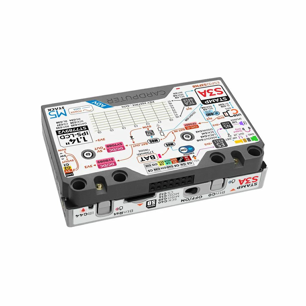 M5Stack Cardputer Adv ESP32-S3 Программируемый Компьютер 56-клавишная Клавиатура 1,14-дюймовый ЖК-дисплей Аудиокодек 6-осевой Датчик Движения