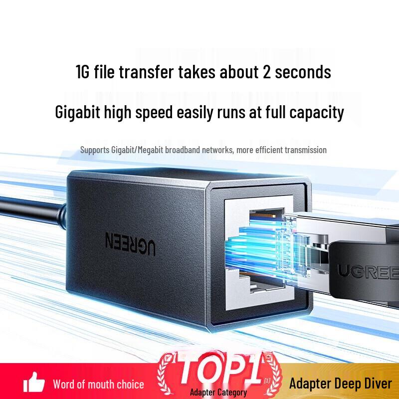 Ugreen Гигабитный Ethernet-кабельный соединитель-удлинитель