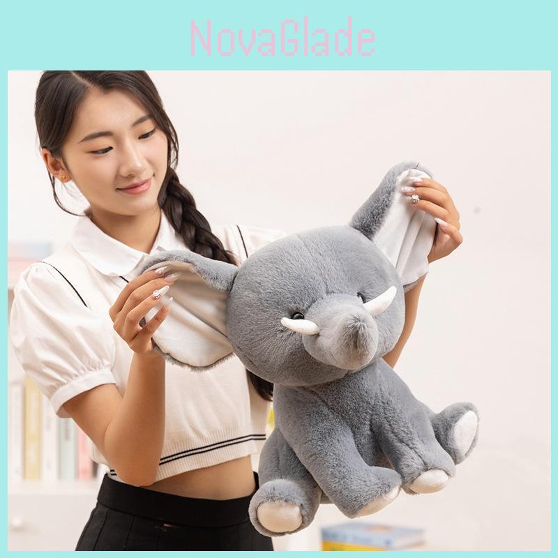 Gray Elephant Plush Toy For Kids Snuggle Doll And Gift Idea