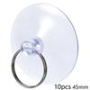 10Pcs with Iron Ring Clear Suction Cups Rubber Glass Suckers 25/35/45mm Suction