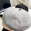 Winter Wool Felt Hat Warm Painter Hat New Wool Berets  Girls