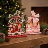 Rustic Xmas Party Ornaments Christmas Windmill Wooden Ornament, Decorative Craft with Rotating Handmade Atmosphere Props Blades, Figurine for Holiday