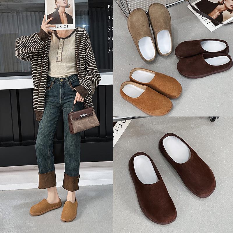 Women's Half-Slippers with Baotou, 2025 New Fashionable and Cute Outdoor Wear for Spring/Autumn.