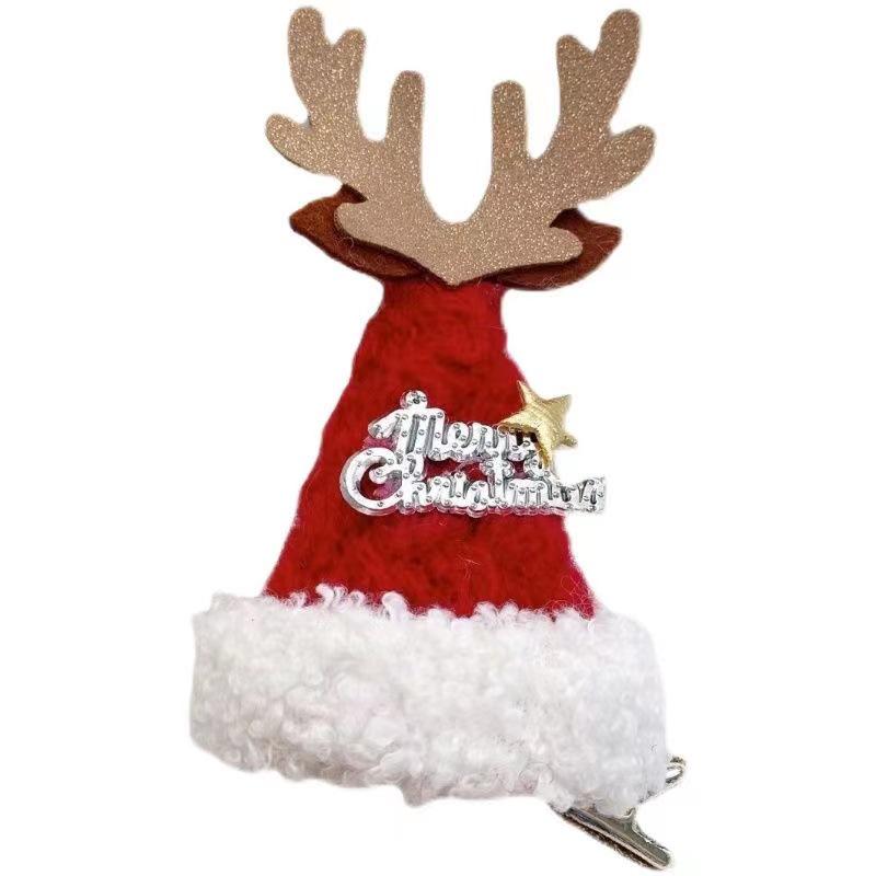 Праздничная заколка для волос в виде рогов северного оленя со снежинкой - Лидер продаж рождественских аксессуаров для волос для детей