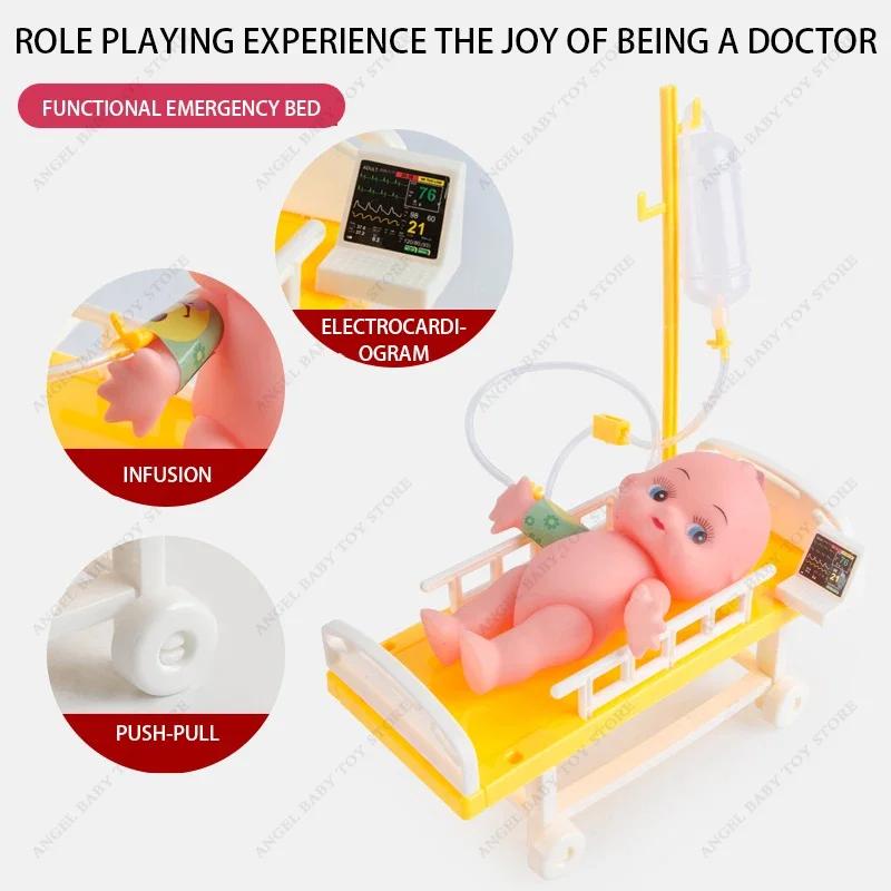 Children's Playing House Small Doctor Stethoscope Set Male and Female Nurse Play As Injection Tools Medical Box Toys