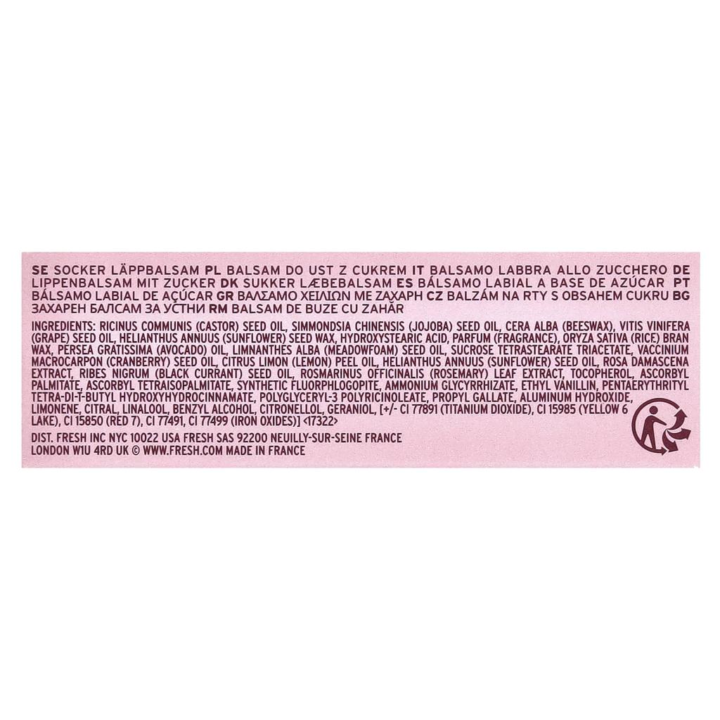 Fresh Сахарный бальзам для губ, роза, 4,3 г (0,15 унции)