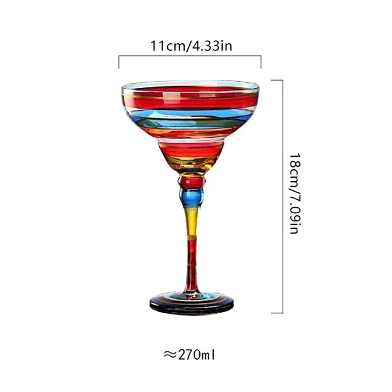 Ручная работа, красочные бокалы для маргариты, изысканная бессвинцовая коктейльная посуда для свадебной вечеринки, уникальный кубок для напитков