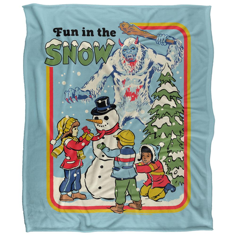 Steven Rhodes Fun In The Snow Soft Touch Blanket