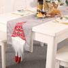 Creative Cartoon Christmas Rudolf Table Runner Red Grey Cloth Rudolf Tablecloth Rectangular Christmas Decoration Xmas