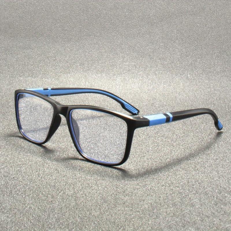 2 шт. очков для чтения в спортивном стиле ZXRCYYL для мужчин и женщин, легкие противоскользящие очки для пожилых людей с линзами по рецепту, синие