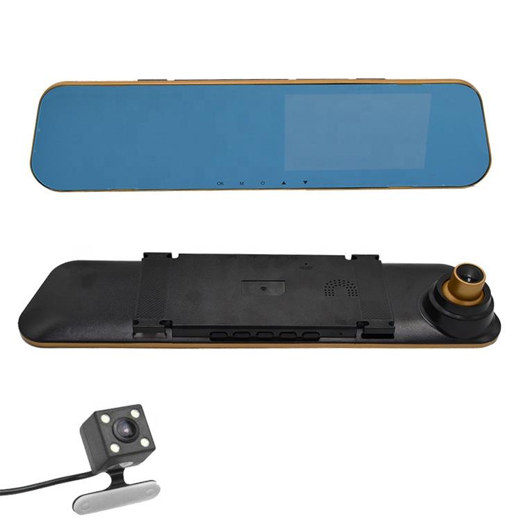 4.3 Inch Rearview Mirror Car Dashcam Fhd 1080P IPS Screen Car Video Recorder Hot Car Black Box Camera Mirror Dual Lens Dvr