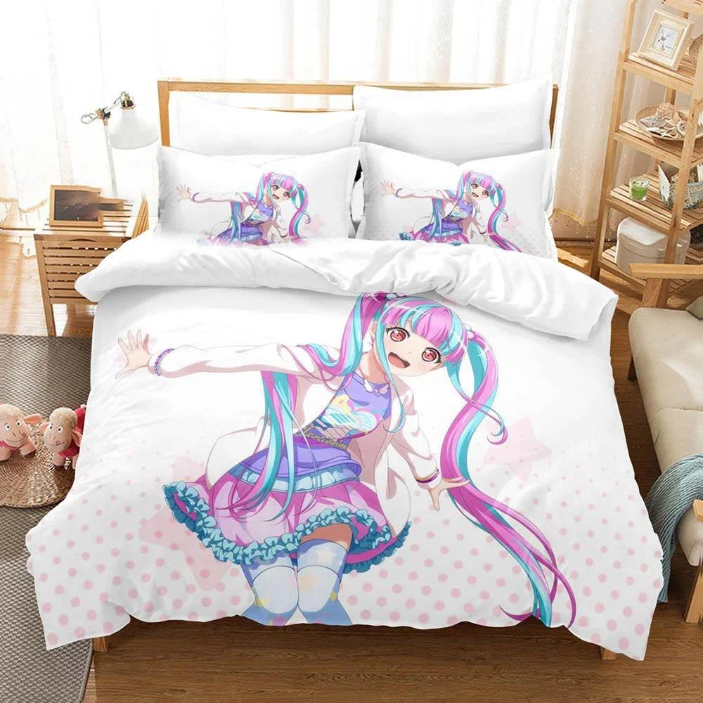 Raise A Suilen Reona Nyubara Комплект постельного белья для мальчиков и девочек Twin Queen Size Пододеяльник Наволочка Детская кровать Взрослый Домашний Текстиль