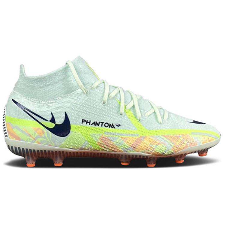 Nike Кроссовки мужские Phantom GT2 DF Elite AG Pro Bonded Pack зеленые едва-зеленые полностью оранжевые DC0749-344