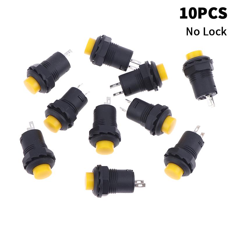 10pcs Self-Lock /Momentary Pushbutton Switches DS-428/427 12mm OFF- ON Push Button Switch 3A /125VAC 1.5A/250VAC DS-428/427