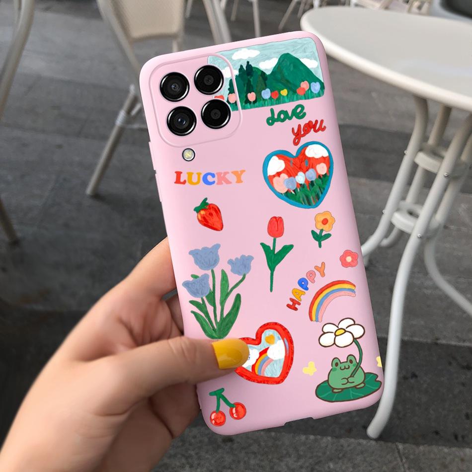 Чехол для телефона Samsung Galaxy M53 Модный Милый Рисунок Макарон Силиконовый Мягкий Чехол Для Samsung M53 M33 M22 4G 5G Задняя Крышка