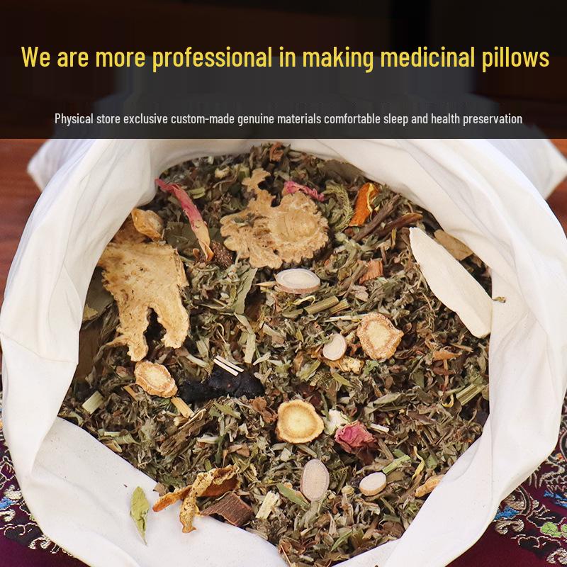 Chinese Herbal Neck Pillow: Cassia Seed, Mugwort, Jasmine, Buckwheat Husk for Neck Support