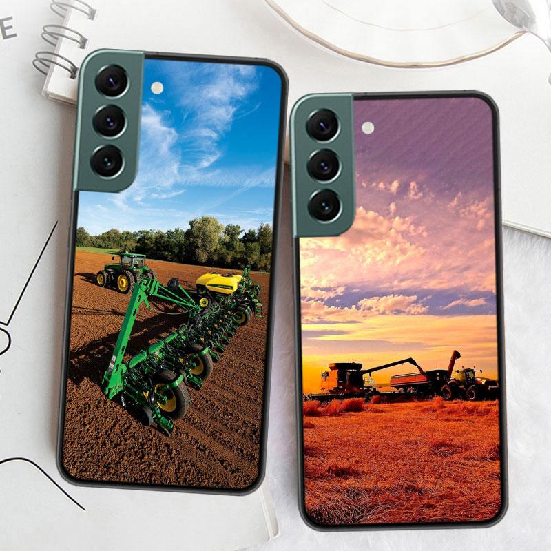 Чехол для телефона Samsung Galaxy S24 S22 Ultra S21 Plus S20 S23 FE S10 S10E S9 S8 S7 Edge с изображением сельскохозяйственного трактора, силиконовый, мягкий