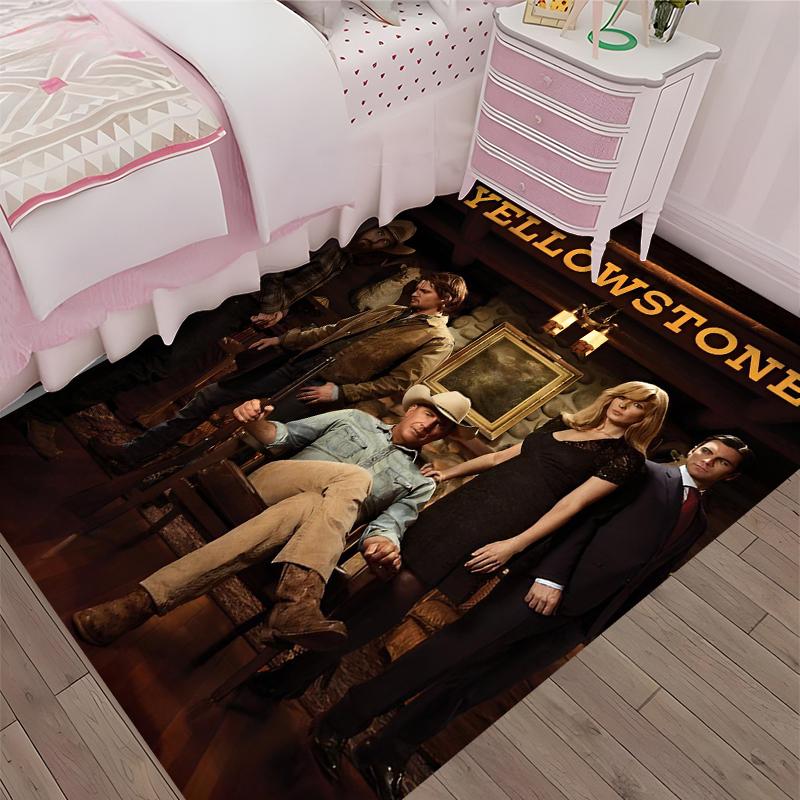 Yellowstone Printed Carpet, Rug for Office Chair Living Room Bedroom Kitchen Room Decor Gifts.