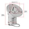 ZMFJH 316 Stainless Steel Deck Filler Key Cap Marine Boat Yacht 45 Degree Deck Filler Caps GAS DIESEL FUEL WASTE WATER 38mm 50mm