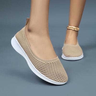 Новые ****** старые ******* тканевые туфли женские полые на плоской подошве сетчатые одинарные туфли на дерьмовой подошве повседневные нескользящие туфли для мамы