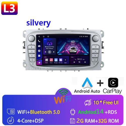 Android 14 для Ford Focus mk2 S-Max Mondeo Galaxy C-Max автомобильное радио Carplay GPS мультимедийный видеоплеер DSP AHD DVR 2din стерео