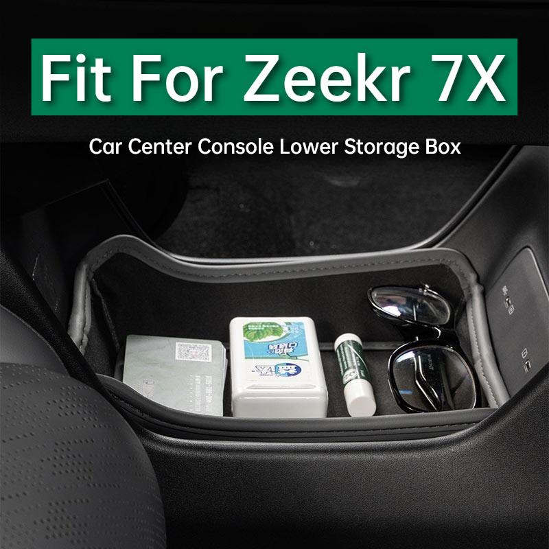 Fit For Zeekr 7X Car Center Console Lower Storage Box Organizer Container Auto Interior Modification