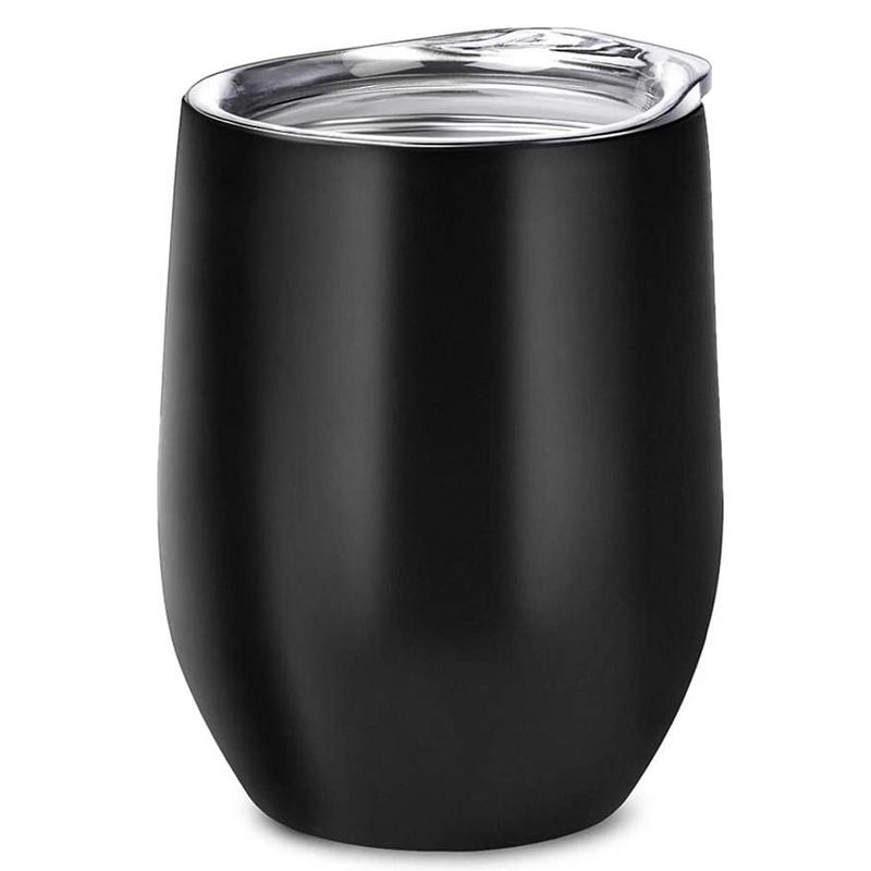 360ml 12 Oz Double-insulated Stemless Glass Stainless Steel Tumbler Wine Yerba Mate Tea Cups