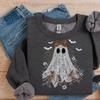 Vintage Lace Ghost Halloween Sweatshirt