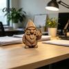 3D-печатная скульптура, забавная статуэтка садового гнома, причудливая фигурка с высунутым языком и жестом руки, украшение для цветочного горшка, DIY, раскрашиваемая, для стола, офиса