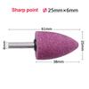 Коническая шлифовальная головка из красного корунда с хвостовиком 6 мм для полировки металла и удаления ржавчины, полировальная головка, шлифовальная головка, абразивные инструменты