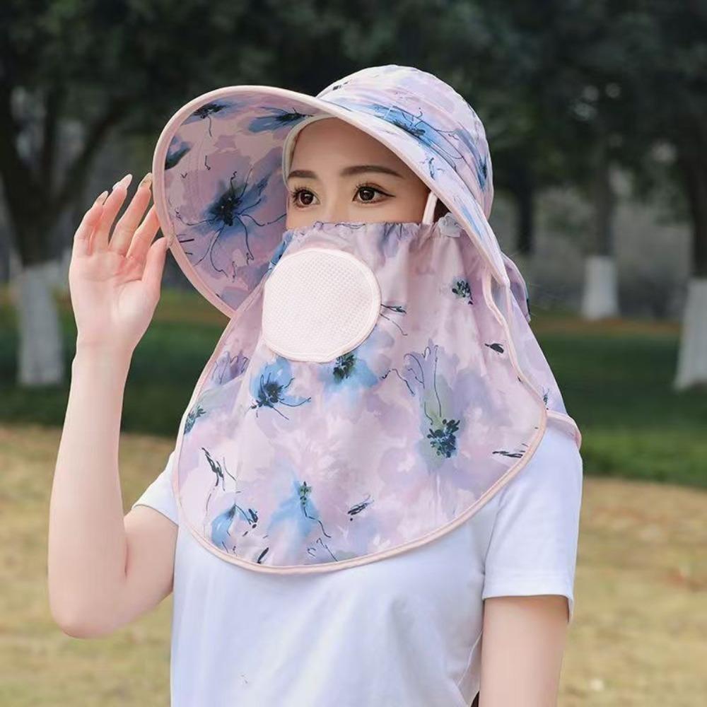 Wide Brim Beach Cap Face Neck Protection Fisherman Hat New Fishing Cap Spring Summer