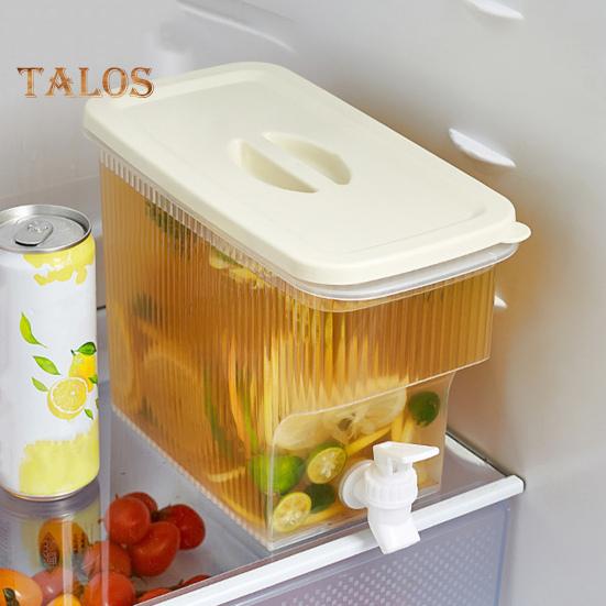 3.9L Water Dispenser with Faucet Leakproof Iced Tea Pitcher for Fridge BPA-Free Juice Container for Summer Drinks