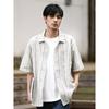 Новая ретро-рубашка для летней мужской одежды, свободный и нишевый дизайн для студентов, забавный мужской топ для верхней одежды