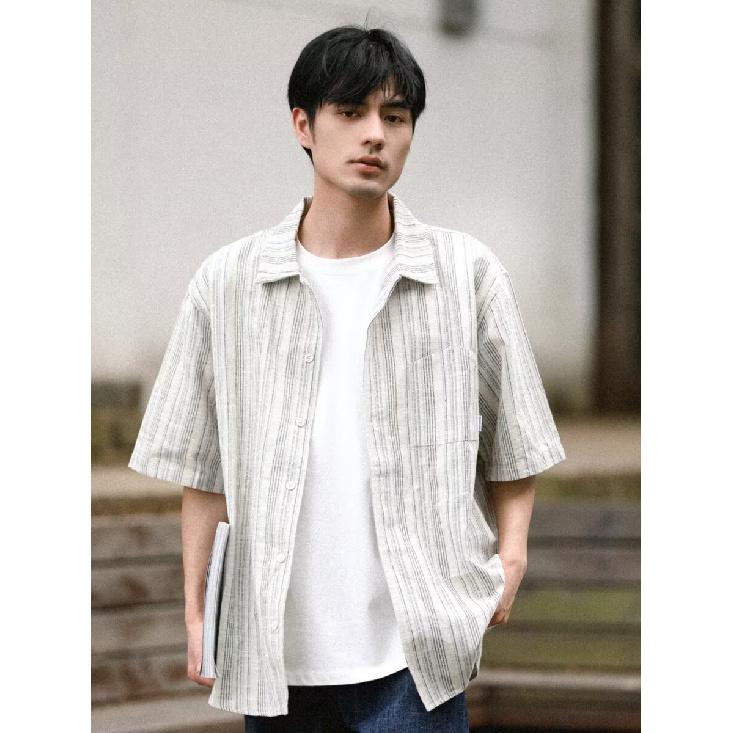 Новая ретро-рубашка для летней мужской одежды, свободный и нишевый дизайн для студентов, забавный мужской топ для верхней одежды