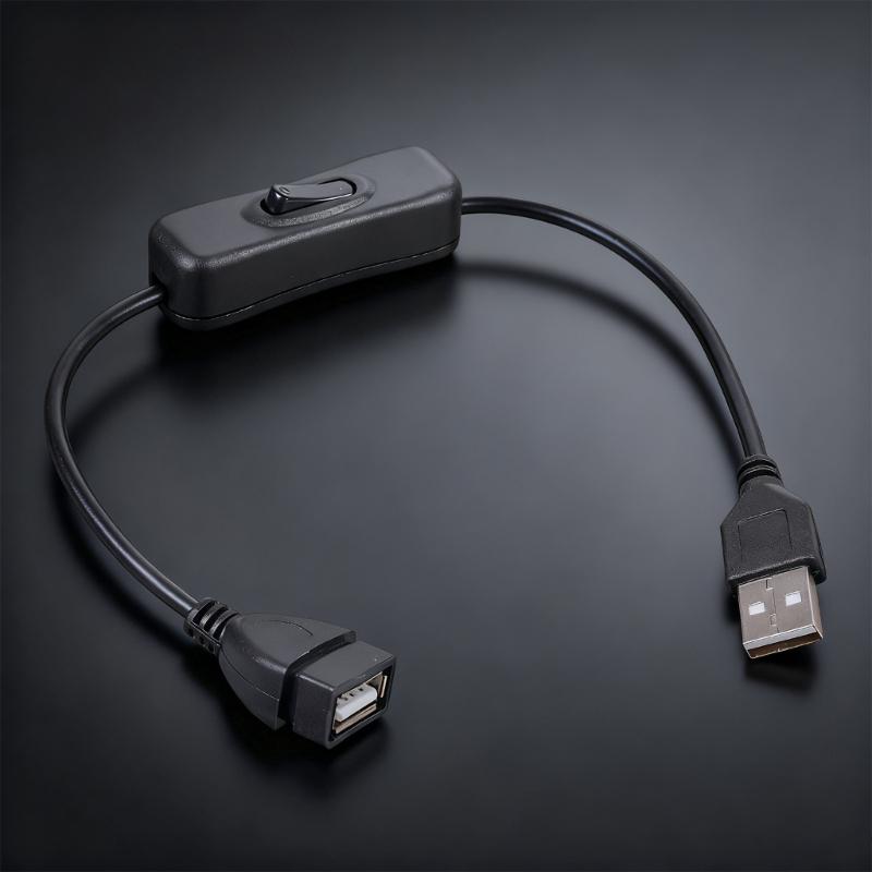 USB-переключатель питания Шнур 30 см / 11,81 дюйма Для маломощных устройств, таких как светодиодные ленты, вентиляторы, лампы Не для передачи данных Шнур питания
