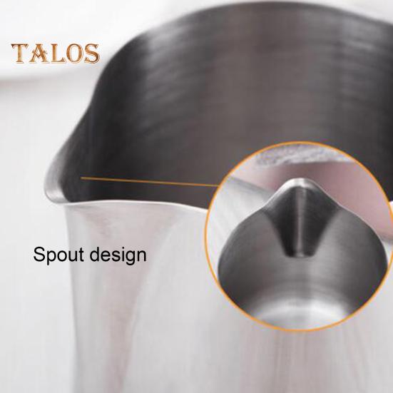 Кувшин для вспенивания кофе с крышкой, можно мыть в посудомоечной машине, портативный, прочный, с хорошим захватом, кувшин для вспенивания кофе, принадлежности для бара