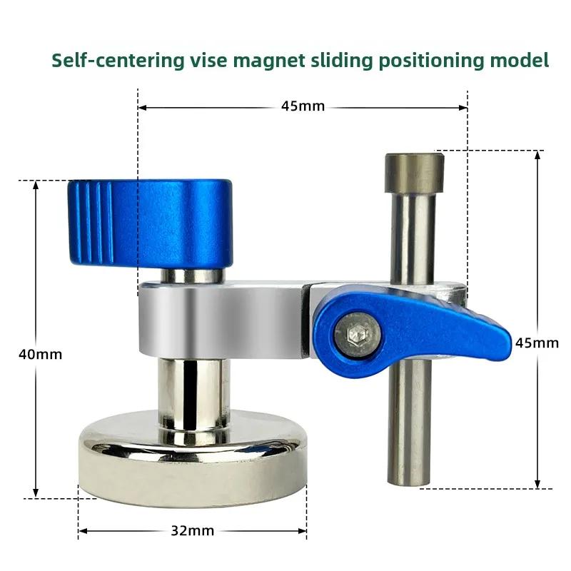 Self Centering Vice Vise Magnet Locator Positioner CNC Workpiece Locator Auxiliary Parallel Magnetic Suction Auxiliary Vise Vice