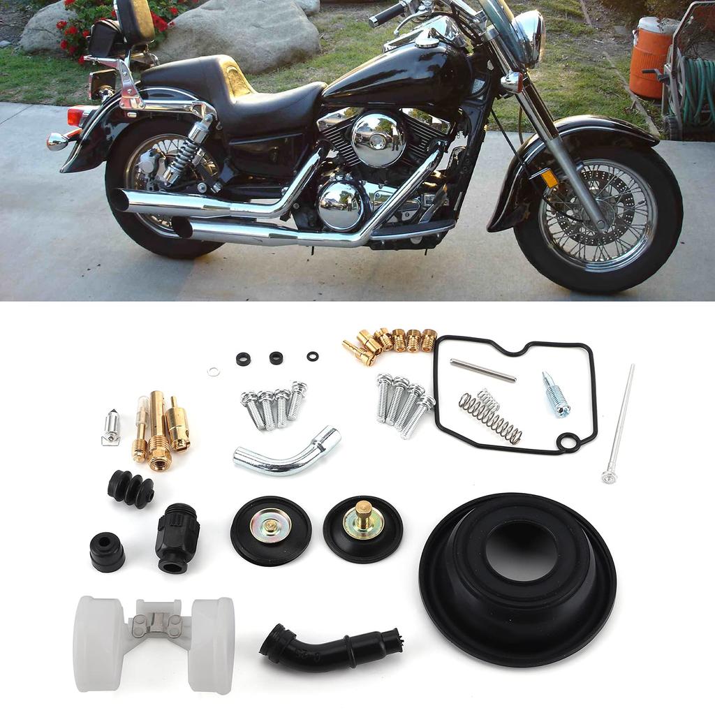 Carburetor Repair Kit Abrasion Resistant Rubber and Metal Motorcycle Carburetor Rebuild Kit Repair Parts Replacement for Vulcan VN800 VN400 1995-2006