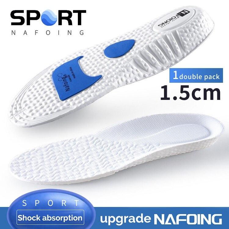 NAFOING стельки для увеличения высоты для ног, подушечки для обуви из пены с эффектом памяти, дышащая ортопедическая стелька для подъема пятки для ухода за спортом, бегом