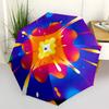 1pc Psychedelic Art Automatic Opening/closing umbrella, Reinforced 8-Rib Construction, Compact Travel Umbrella yy250808207