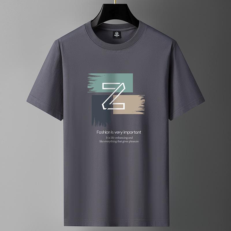 Big Z M-6XL Мужская футболка с короткими рукавами из чистого хлопка с круглым вырезом для мальчиков Повседневная футболка
