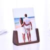 Simple Trapezoidal Beech Wood Photo Frame with Custom Logo - Available in 6", 7", and 8" Sizes for Tabletop Photos and Albums