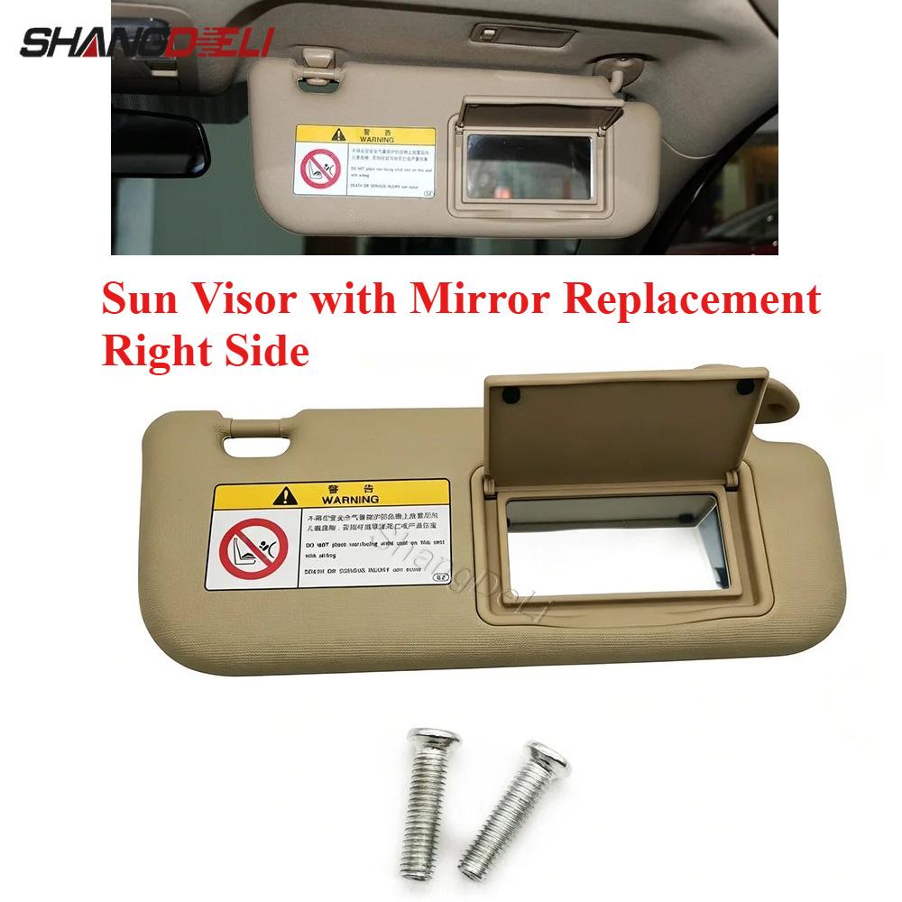 Right Side Fit for Toyota Corolla 2014 -2019 Sun Visor Replacement Car Interior Sun Visor with Mirror