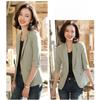 Высококачественный укороченный пиджак в западном стиле в корейском стиле для женщин, повседневный пиджак с рукавами-семью точками и элегантным темпераментом на весну и осень