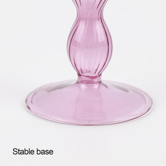 Модный подсвечник, изысканное мастерство, высокое украшение из боросиликатного стекла