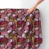 Royal Samt Stoff Polyester Zum Nähen - Motiv Rosa Süßigkeiten