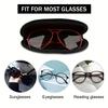 2D-Vintage Floral Botanical Print Sunglasses Case, Zipper Protective Eyeglasses Organizer, Portable Travel Eyewear Holder for Women Ladies Gift