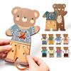 Montessori Boy And Girl Baby The Little Bear Threading Toy Is An Educational And Educational Toy With A Round Little Bear Imag